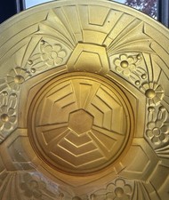 Jobling Art Deco Frosted Amber