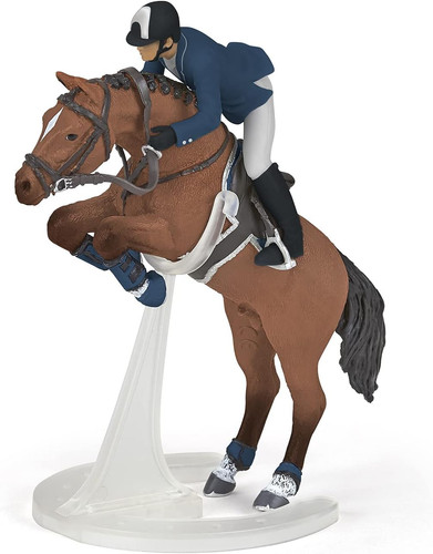 Jumping horse with rider toy - jumping,