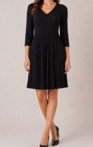 Ganni black neck - black, pleated