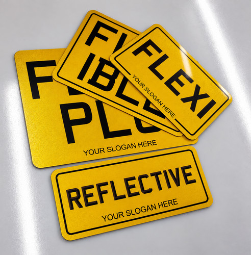 Flexible show number plate - flexible,