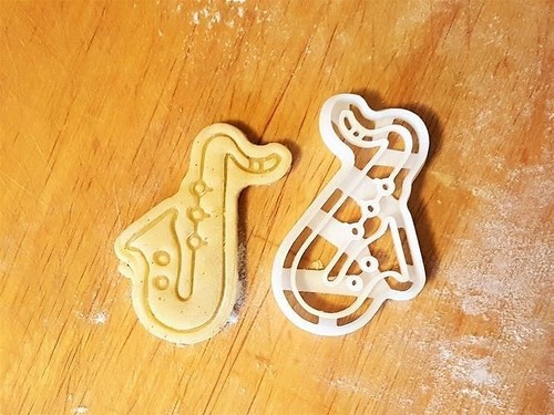 Saxophone instrument cookie - saxophone,