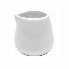 1.5OZ WHITE CERAMIC MINI MILK JUG FOR SERVING MILK, CUSTARD, CREAM PACK OF 12