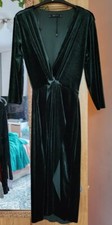 Zara Women Green Velour Party/Cocktail Dress, Size S New