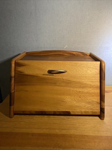 Large wooden bread bin rustic - wooden,