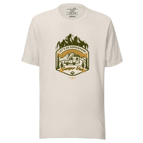 Retro camper van mountain - camper,