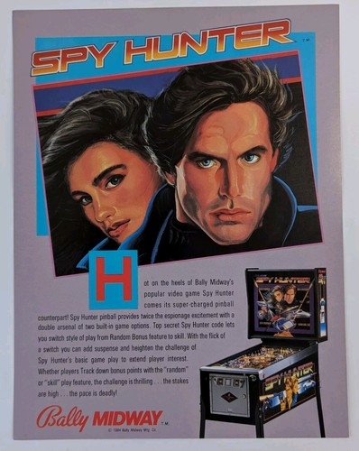 Bally spy hunter pinball - bally,
