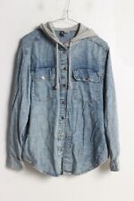 H&M Mens Denim Shirt With Hood - Blue - Size XS (I58)
