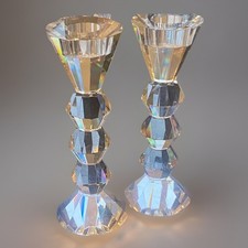 Pair of Crystal Geometric Art