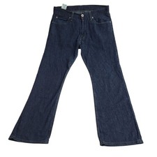 Levi's 506 Denim Jeans Dark Blue Straight Uk Men's Size L W34 L30 FF438