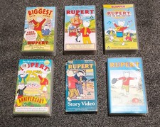 Rupert Bear 90's Collection Of 6 VHS Video Tapes  1 New Sealed FREEPOST 