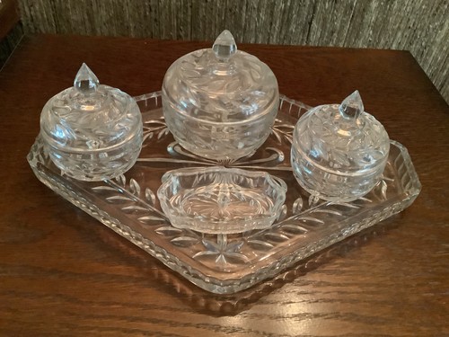 Glass dressing table set - glass, .