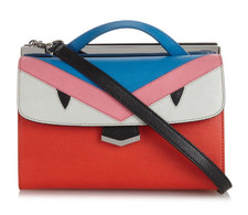 $2,400 FENDI Monster Small Demi Jour Multicolored Leather Shoulder Bag NWOT