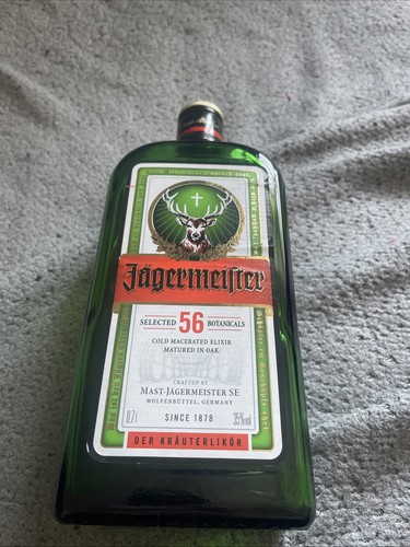 Empty jagermeister bottle - jagermeister,