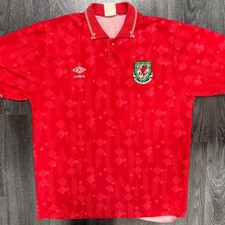 Original Umbro Wales 1990 Home