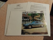 Aston Martin V8 Car Sales Brochure 1975 VGC FREE POST DBS 1970s + Extra Info