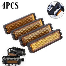 4pcs Bike Pedal Reflectors Anti-rust Night Reflect Plastic Waterproof