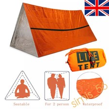 Emergency Shelter Survival Tent Kit Thermal Blanket Waterproof w/Rope Hiking