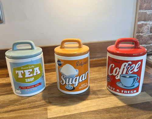 3pc ceramic coffee tea sugar - ceramic,