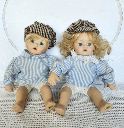 Two porcelain baby toddler - porcelain, baby/toddler