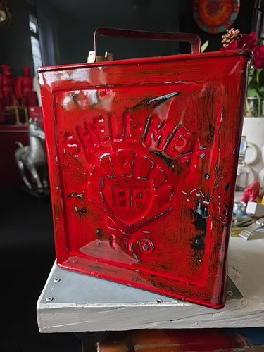 Vintage shell petrol can - vintage,