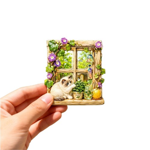 Decorative cat windowsill - decorative,