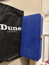 Dune Suede Blue Clutch . Never