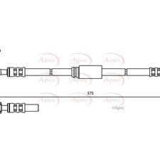Apec brake hose hos3757 - apec,