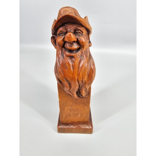 Hand carved signed - signed, wood
