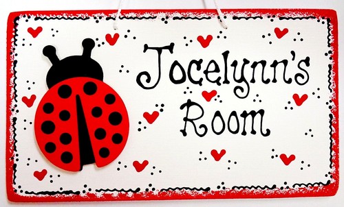 Personalize ladybug sign kid - personalize,