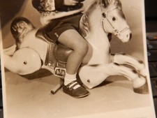 FAIRGROUND CIRCUS STYLE TOY  HORSE  1950S  PORTRAIT  13 X 9 CM PHOTOGRAPH 