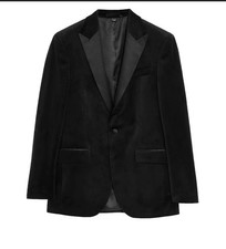 Men's Velvet Slim Fit Lined  Single Breasted Tuxedo Jacket 46 Long From M&S