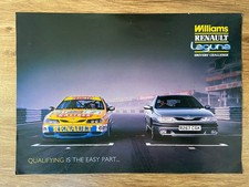 Rare Williams Renault Laguna Touring Car drivers challenge leaflet. Rare item. 