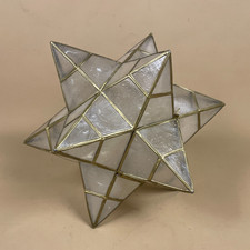 Glass Pearl Star Pendent Ceiling Light Shade Lampshade Vintage Polyhedron Gold