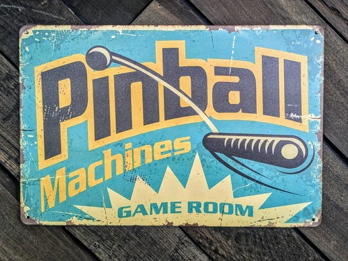 Pinball machines sign - pinball,