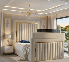 Aly Upholstered TV Bed Frame