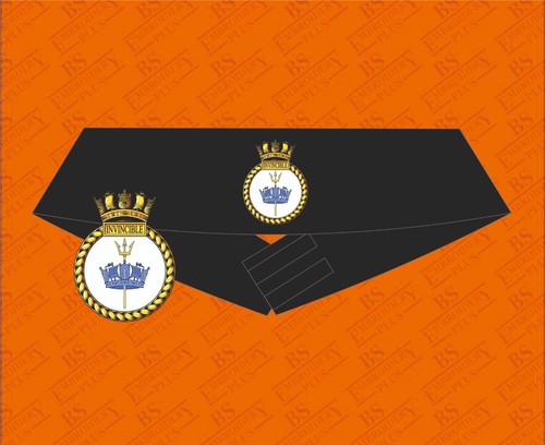 Hms invincible embroidered - hms,