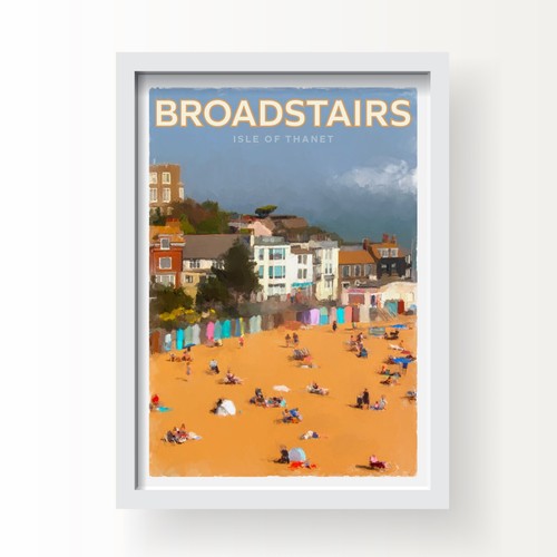 Broadstairs seaside town art - broadstairs,