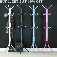 12 Hooks Coat Stand Coat Hat Jacket Umbrella Floor Standing Rack Clothes Hanger
