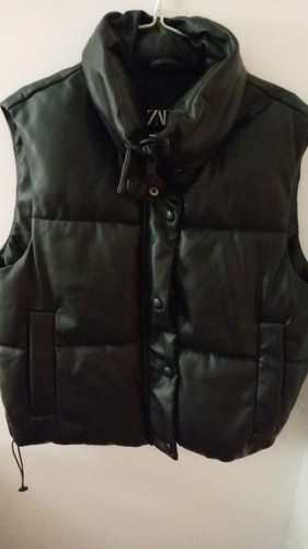 Zara black faux leather - zara,