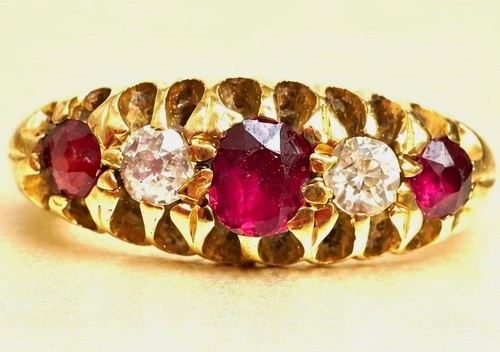 Antique 1910 garnet old cut - ,