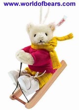 Steiff 653537 Rupert Teddy Bear on Sledge Limited Edition
