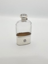 Antique Silver Cut Glass Hip