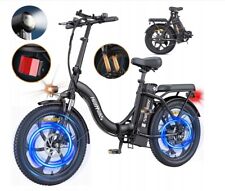 HillMiles 20" Folding Electric Bike 250W Motor 13AH Fat Tire E-Bike For Adults