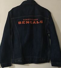 LEVI STRAUSS BLUE JEANS JACKET CINCINNATI BENGALS NFL TEAM APPAREL