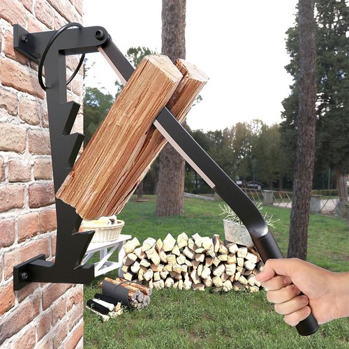 Wall mounted wooden kindling - wall,
