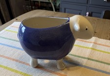 Herdy Blue Stoneware Herdwick Sheep Planter