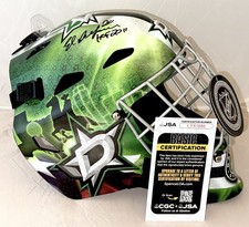 Ed Belfour signed Dallas Stars Full Size Goalie Mask + HOF Inscription JSA