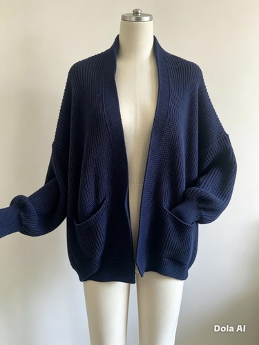 Oversized navy blue open - oversized,
