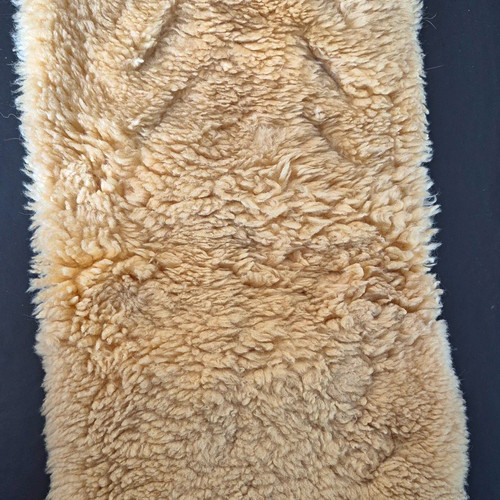 Beige sheepskin plush - beige,