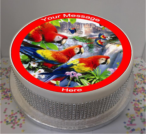 Personalised tropical birds - personalised, 8"